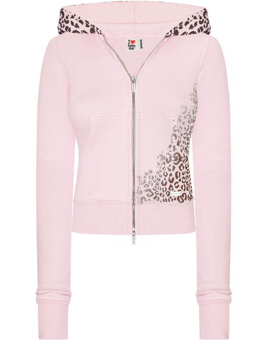 Fine Cotton Cheetah Baby Pink Set